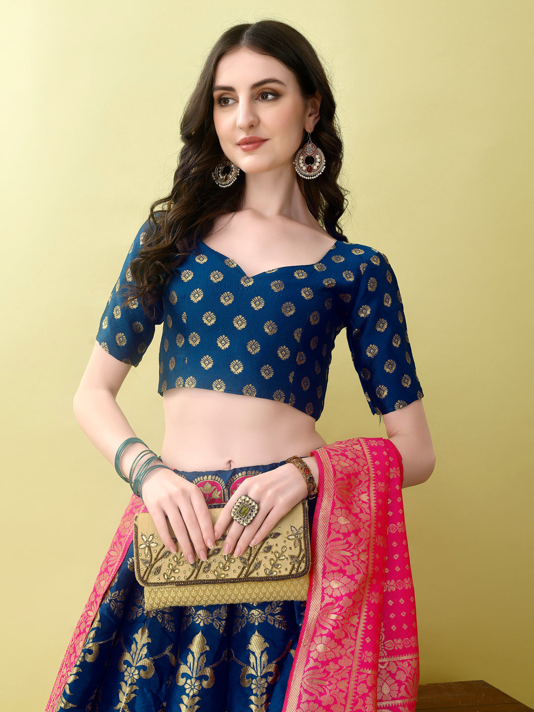 Kishoree Wedding Lehenga with Zari Dupatta
