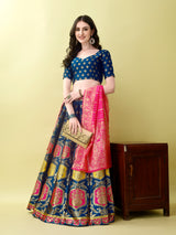 Kishoree Wedding Lehenga with Zari Dupatta