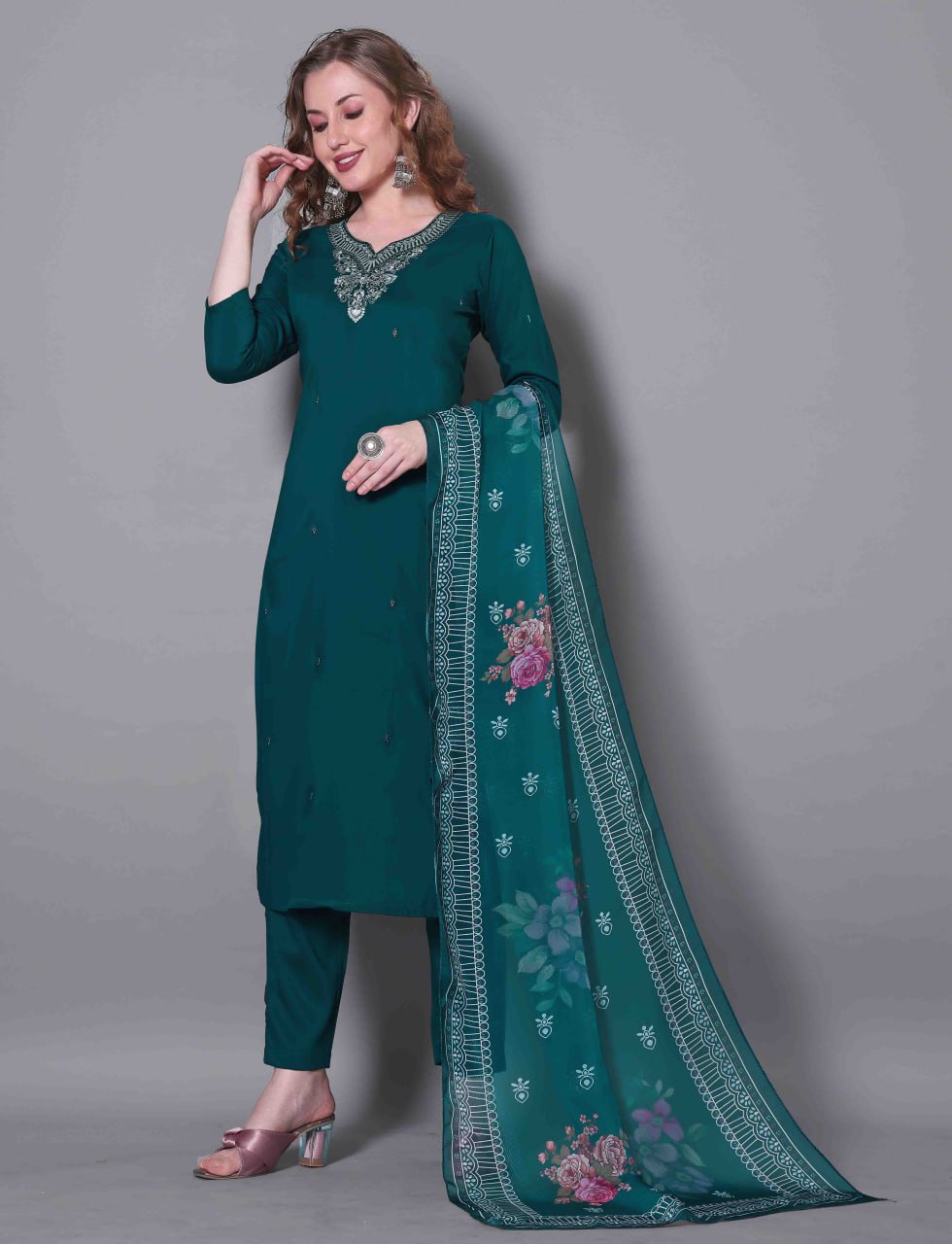 Krishoree's  Kurta and Pant & Dupatta Set