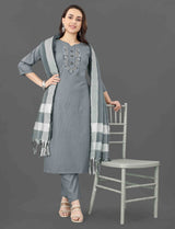 Krishoree's  Simple Kurta and Pant & Dupatta Set